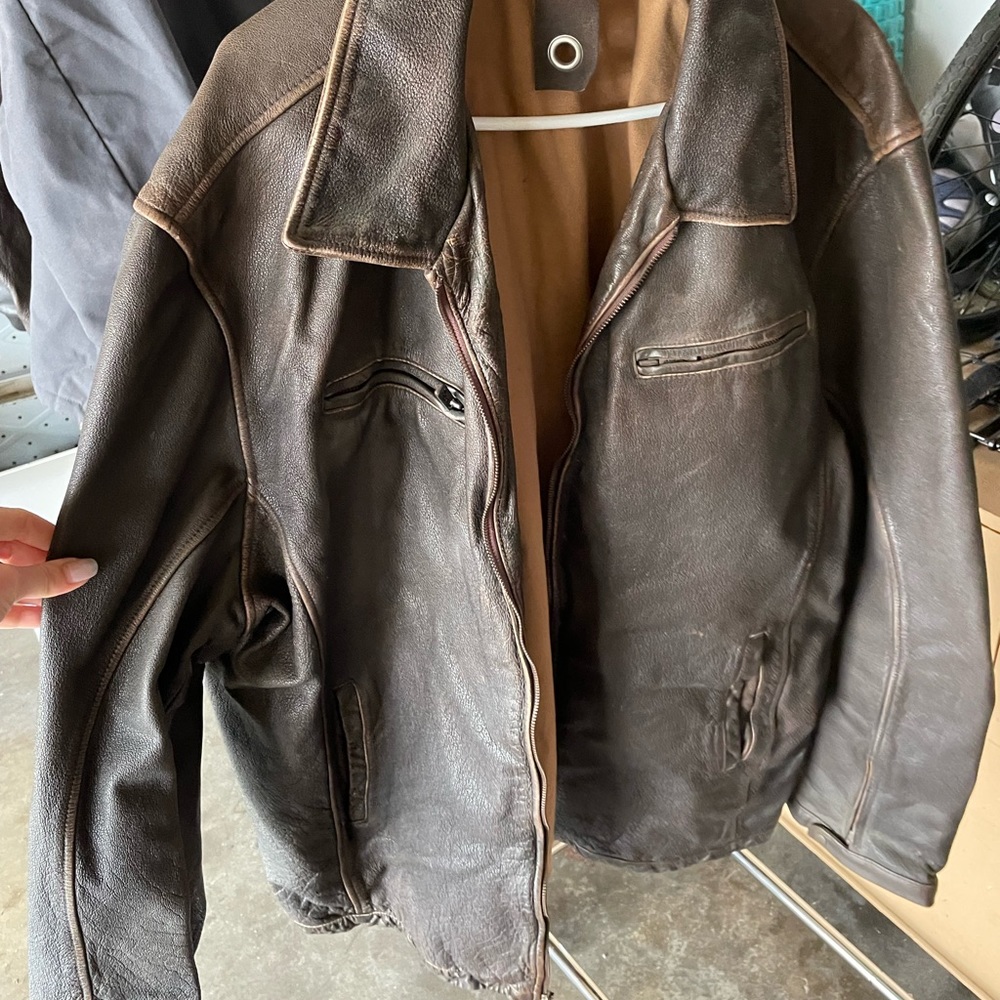 vintage leather jacket